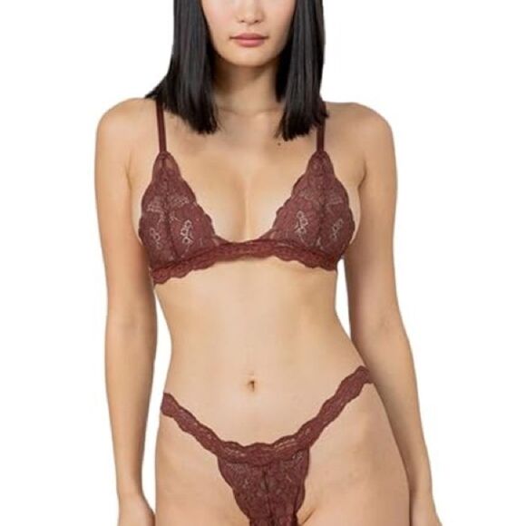🆕WE ARE HAH Free People Chi Bralittle Bralette - Milk Chocolate Small - Picture 2 of 4